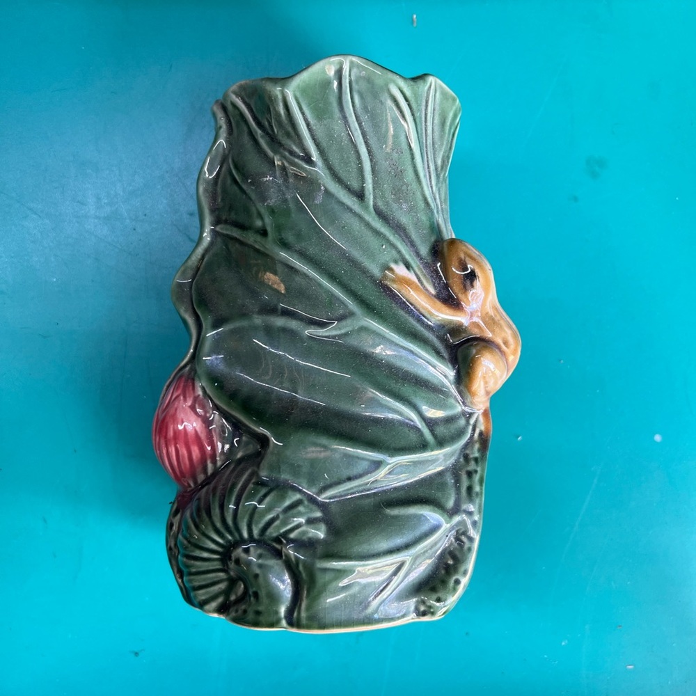 Vintage glazed ceramic vase